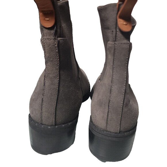 Gentle Souls Gray Leather Chelsea Bootie Size 8 - Picture 3 of 8